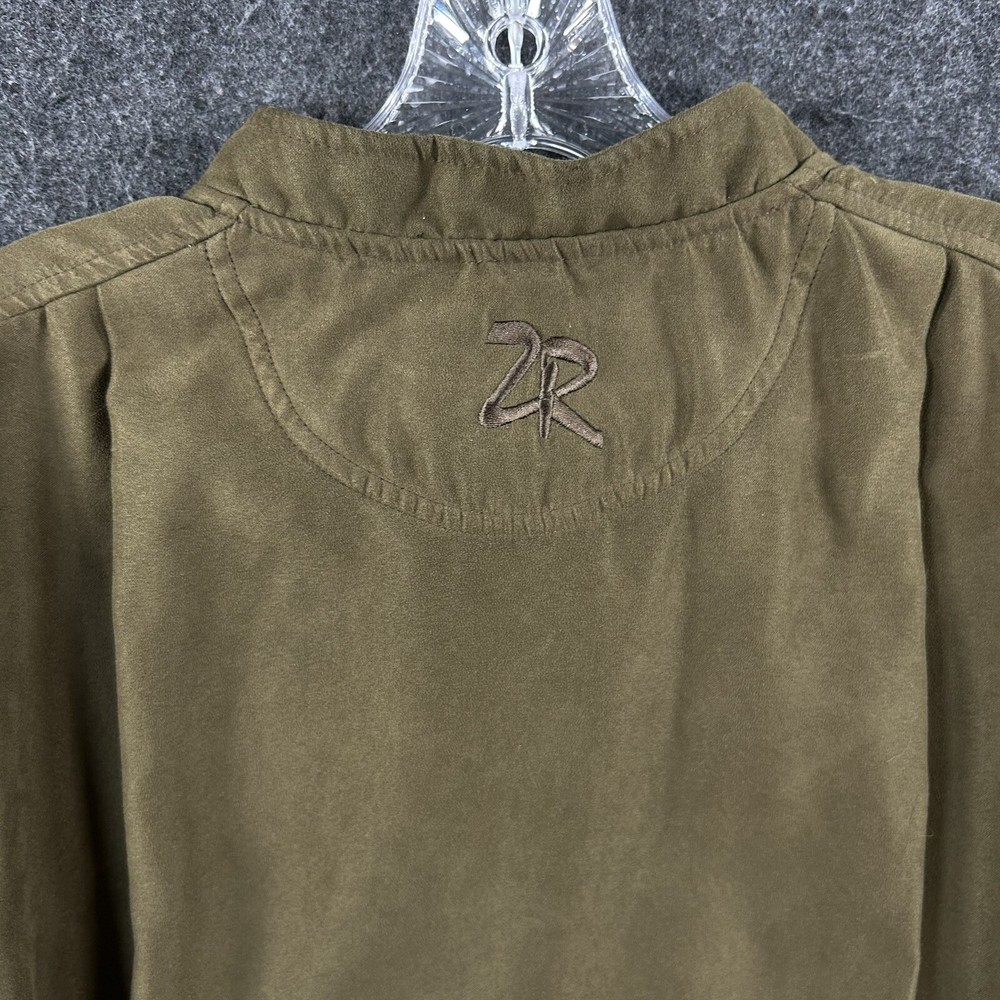 Zero Restriction Vest Men’s Medium Brown Microsuede Golf Lined Pockets Snap