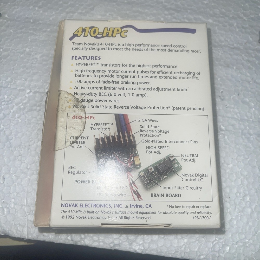 Vintage Novak 410-HPc BOX ONLY