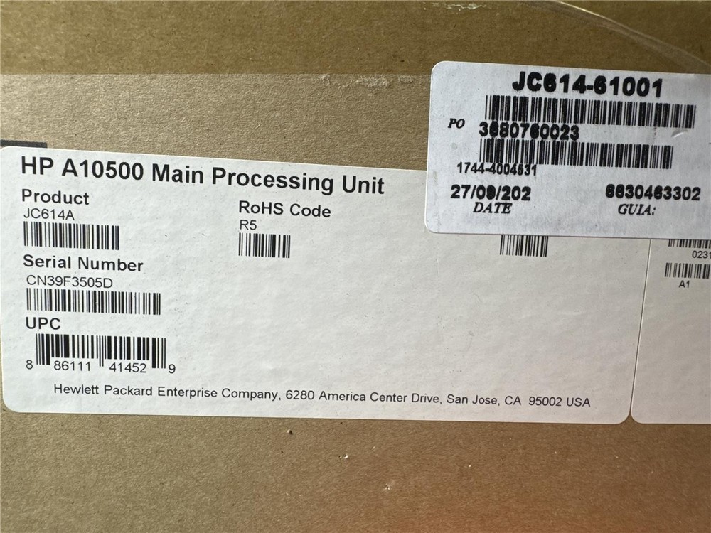 JC614AHP A10500 MAIN PROCESSING UNIT JC614-61001