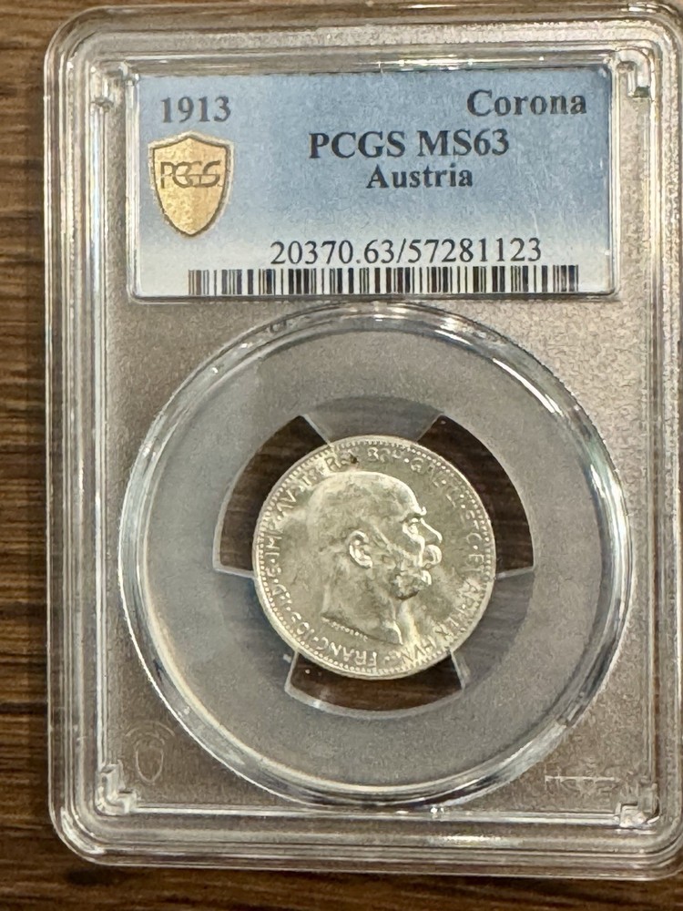 1 Corona 1913 PCGS  Ms63