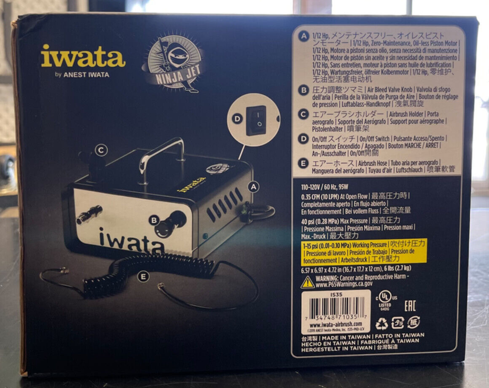 Iwata-Medea Studio Series Ninja Jet Single Piston Air Compressor