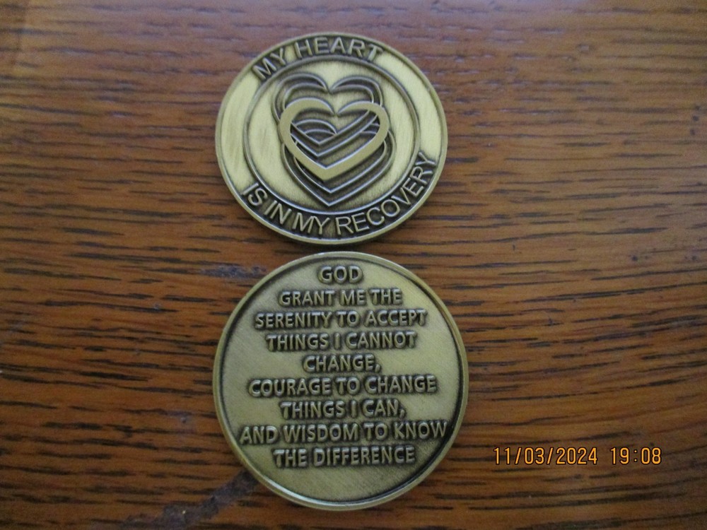 Coin Chip Brass Pocket Token Recovery Narcotics Anonymous