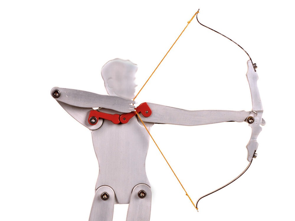 Archery Coaching Aid: Shooting Form Anatomic Model - 12" Aluminium