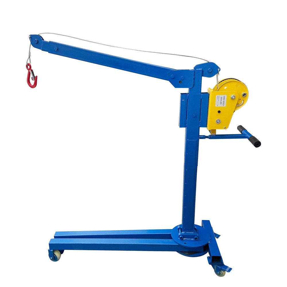 Small Folding Crane Manual Portable Lifting Machine Elevator Max 1100LBS