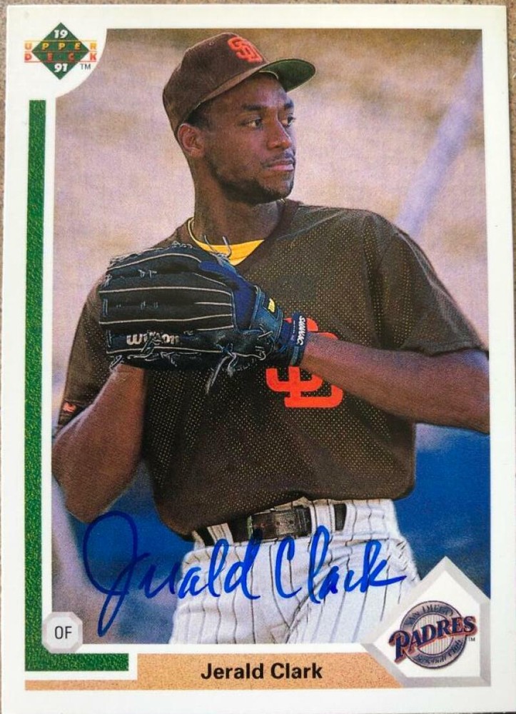 Jerald Clark Autographed 1991 Upper Deck #624