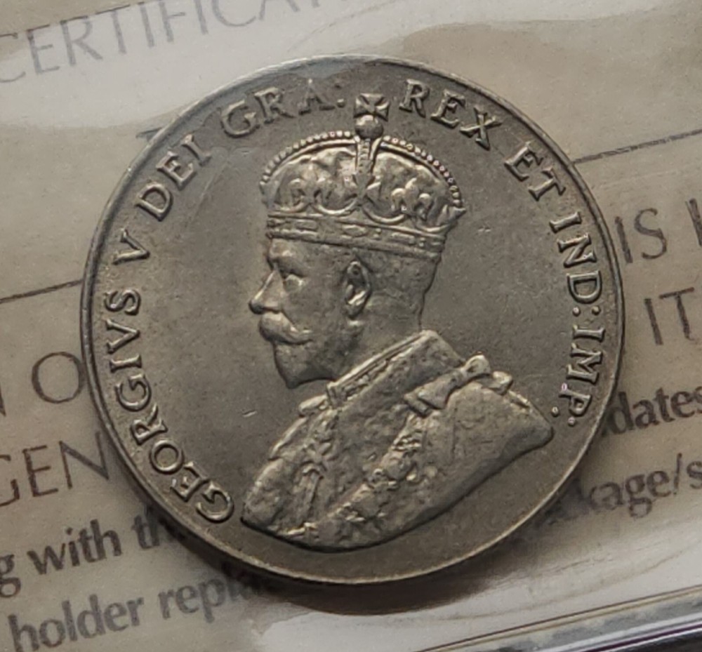 1928 Canada 5-Cent Nickel ***ICCS Graded AU-55*** Sharp Details