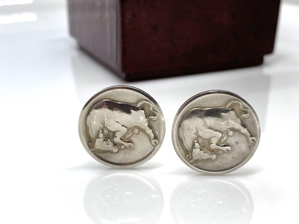 Georg Jensen Silver Cufflinks Cow