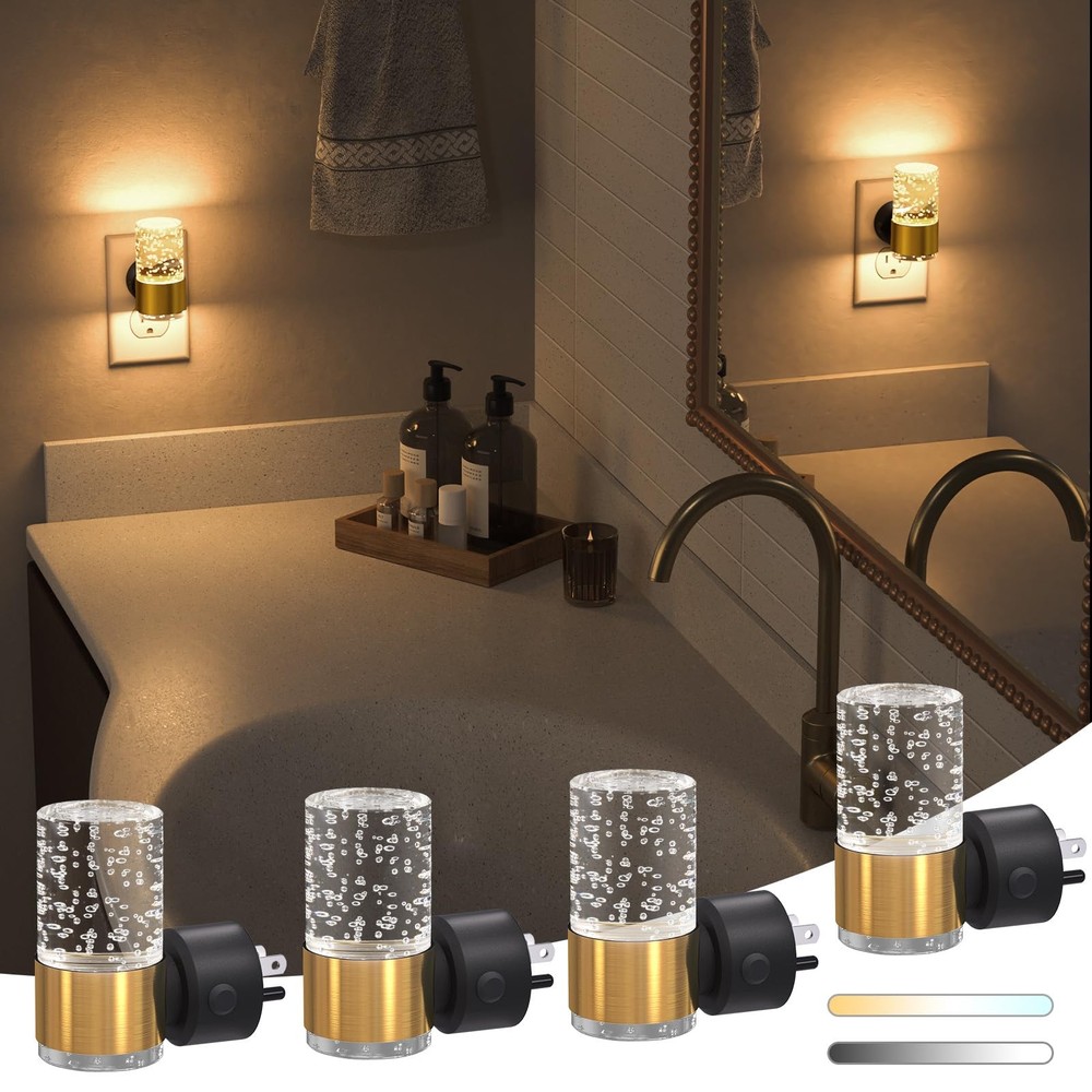 Night Light Plug into Wall, Dimmable Nights Lights with 3 CCT & 5 Brightness ...