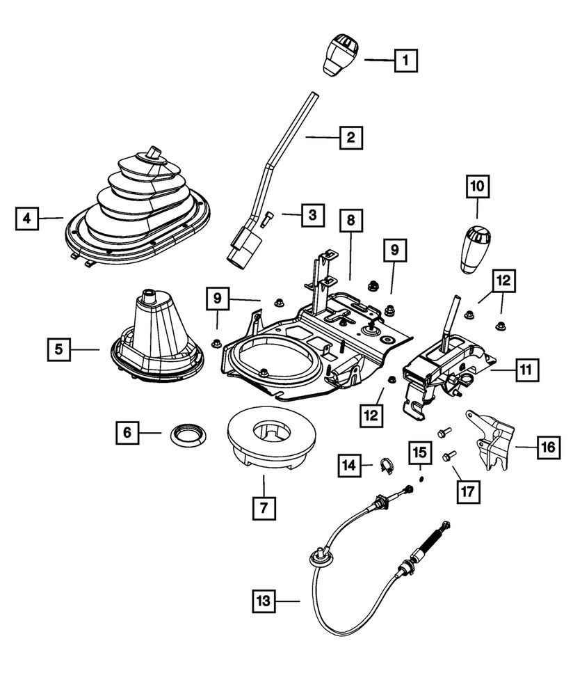 Genuine Mopar Gearshift Boot 52060165AE
