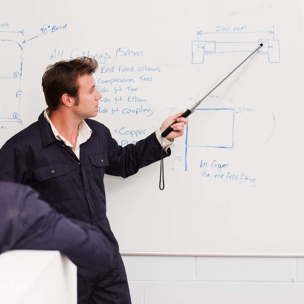 Teachers Pointer Stick, Telescopic Teaching Pointer, 1 Pack, Black