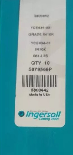 10 PCS  ORIGINAL  INSERTS YCE434-001 IN10K