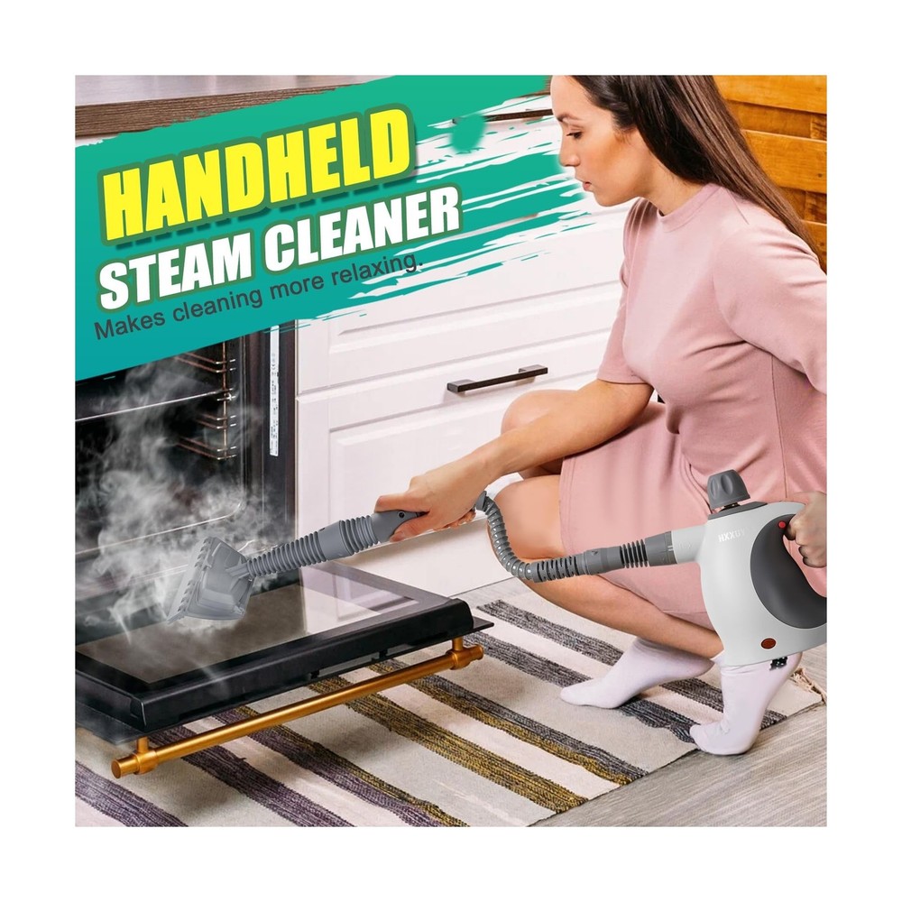 Multi-Surface Handheld Pressurized Steam Cleaner with 13 PCS Accessory ，P