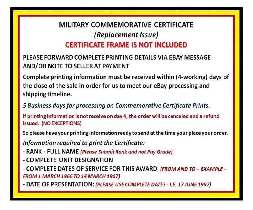 185TH INFANTRY REGIMENT / COMMEMORATIVE - CERTIFICATE OF COMMENDATION