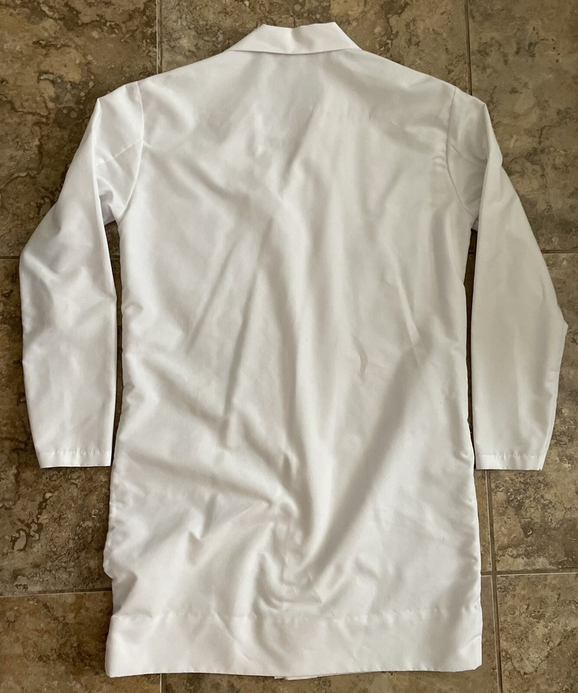 Men’s Size Small White Lab Coat Cotton Blend