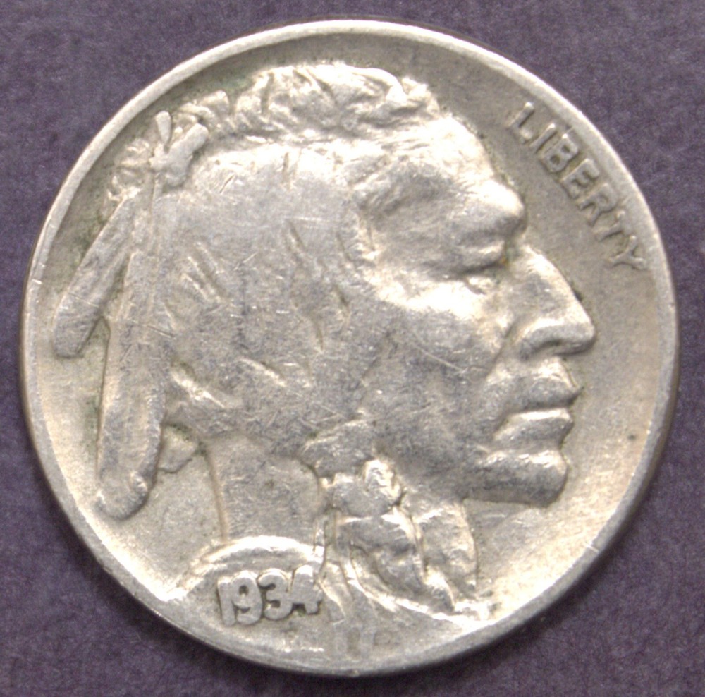 1934 Buffalo Nickel Mid Grade Y2931