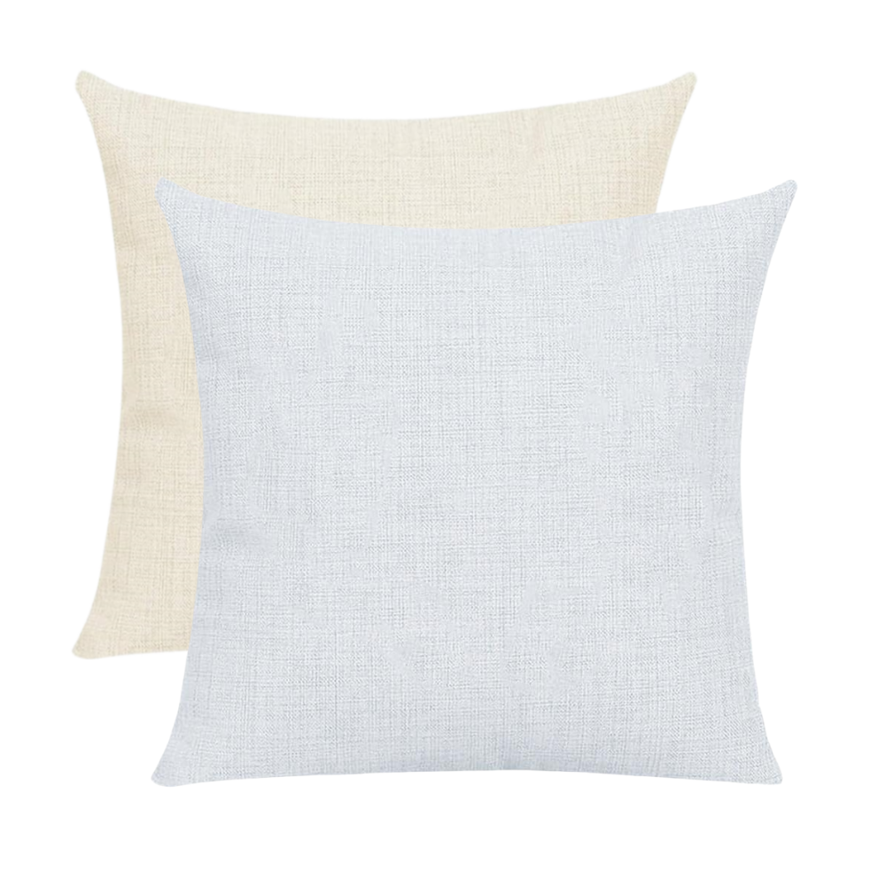 Customizable Heat Transfer Printed Pillowcase Linen Material Beige or White