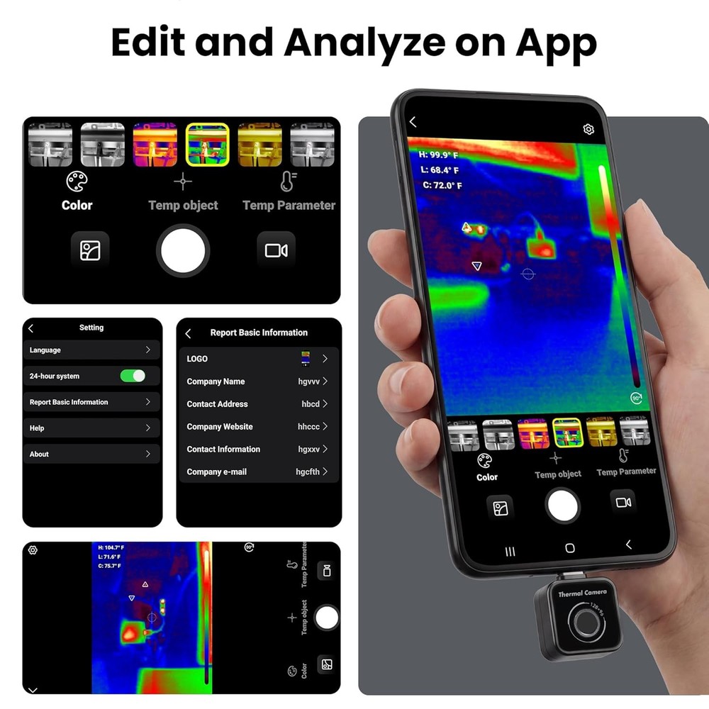 Thermal Imaging Camera 128x96 IR Resolution Infrared Camera for Android