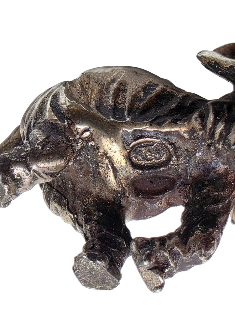 VINTAGE Solid .800 Silver Miniature Elephant Figure