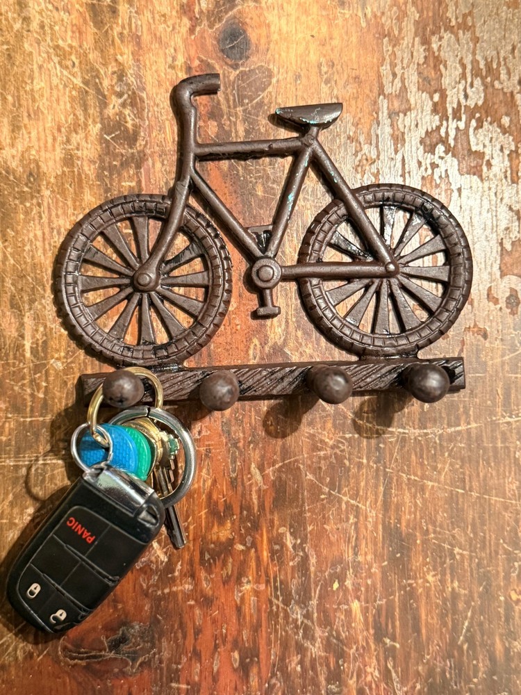 Decorative Rustic Durable Cast Iron hook Wall Bicycle Key Holder