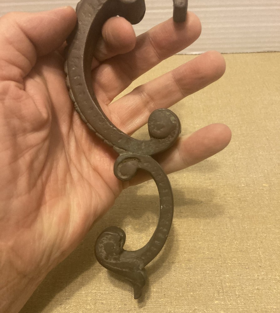 Antique Figural Head Bronze Door Pull Handle ONE ONLY 9 3/4" tall