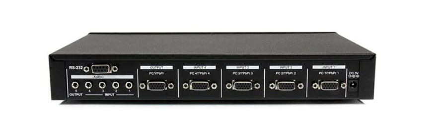 StarTech VS410RVGAA Coverage AV 4 Port Component A/V Switcher with RS-232