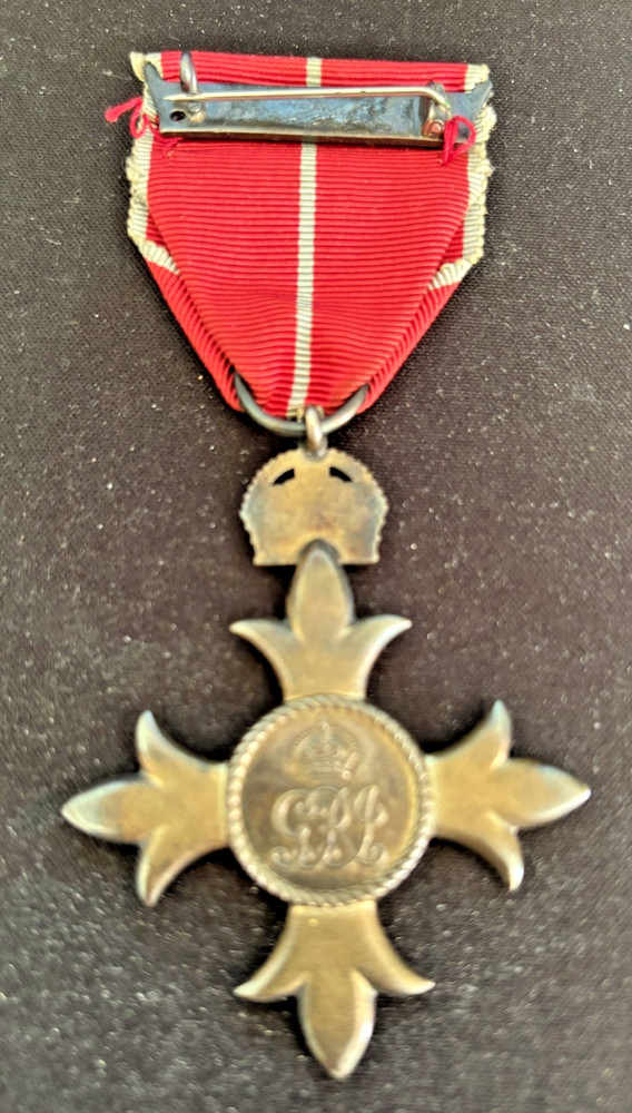 MBE Medal (full size) with presentation case