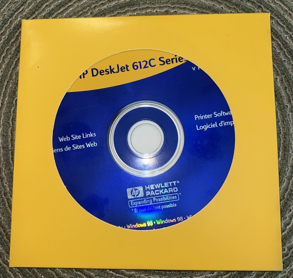 HP Desk Jet 612C Series CD Printer Software 1999