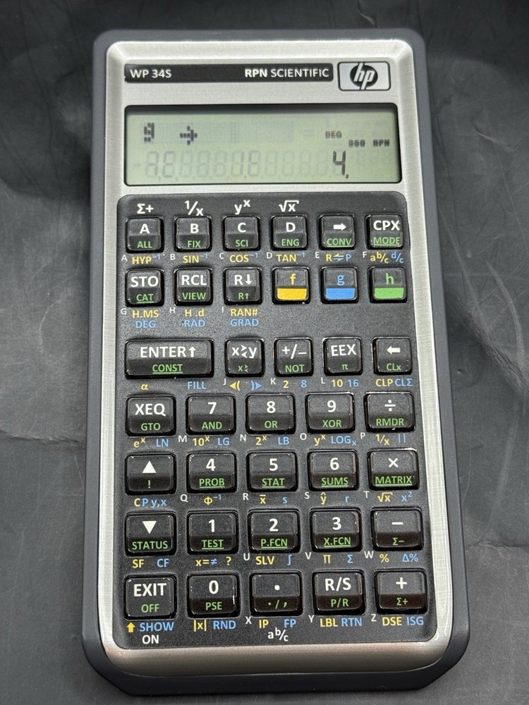 HP Programmable Scientific RPN WP 34S Calculator Tested Works Great With Case