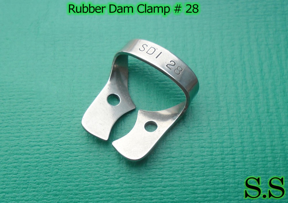 3 Endodontic Rubber Dam Clamps # 28