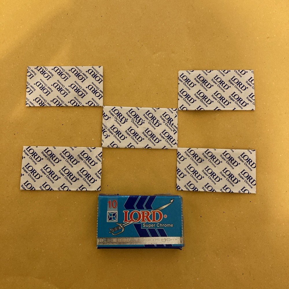 5 Double Edge Razor Blades, Lord Super Chrome