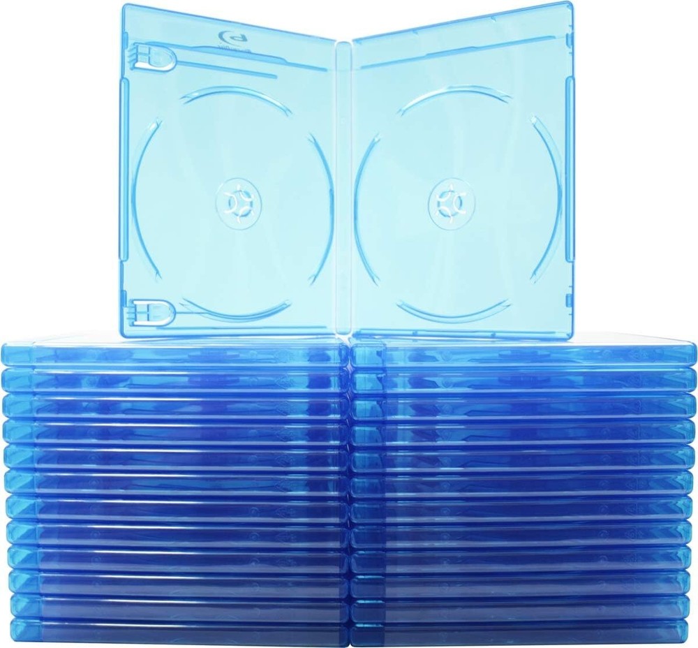 25 Pack Double Discs Standard Blue Ray Replacement Cases Brand For Blu Ray