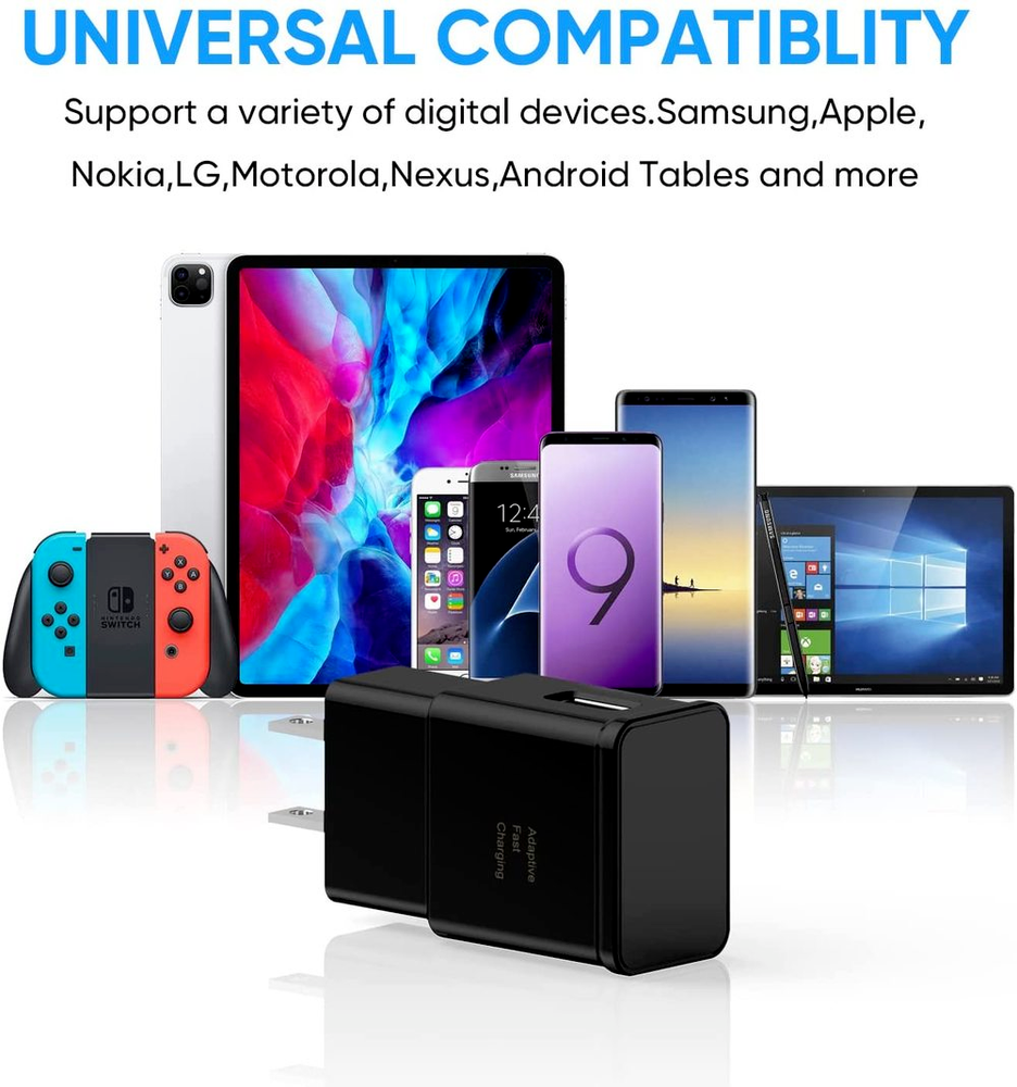 Adapter Fast Charger Type C With Android Phone Charging Cable For Samsung Galaxy