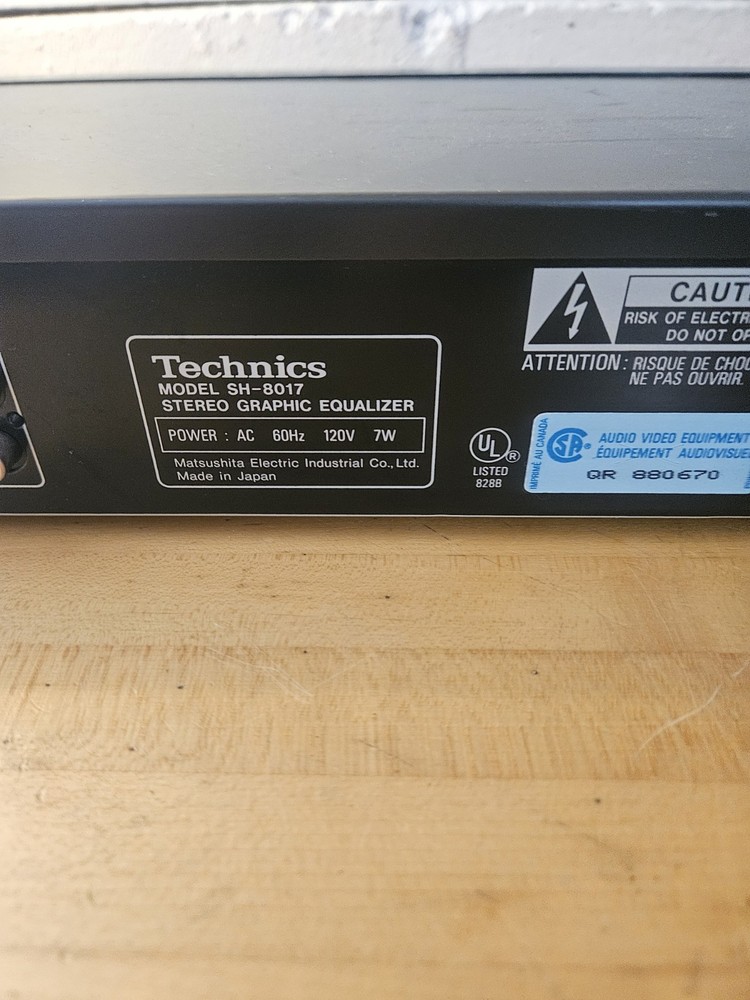 Technics SH-8017 Stereo Graphic Equalizer Tested&Works Vintage