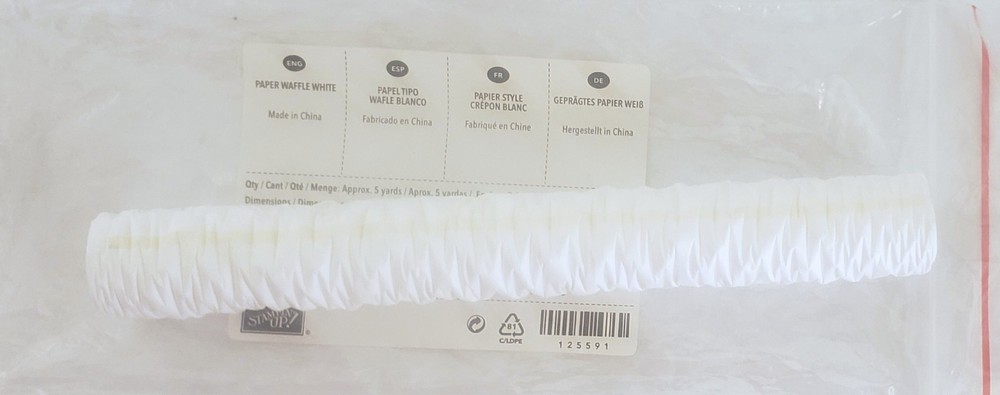 Stampin' Up! Waffle Paper White 8"x8" NEW