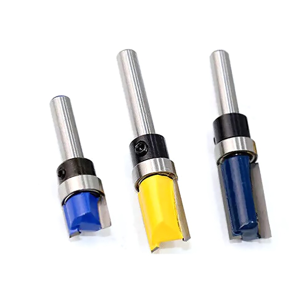 3x 1/4 Shank Extra Cutting Straight Router Bit Flush Trim Pattern Milling Cutter