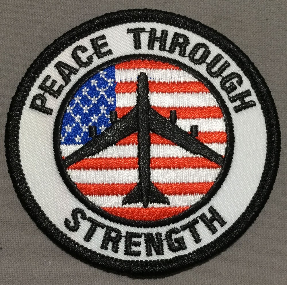 Air Force Peace Through Strength with B-52 overlay  licensed patch
