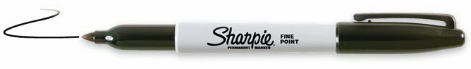 Sharpie Permanent Markers Fine Point Black 5-Pack