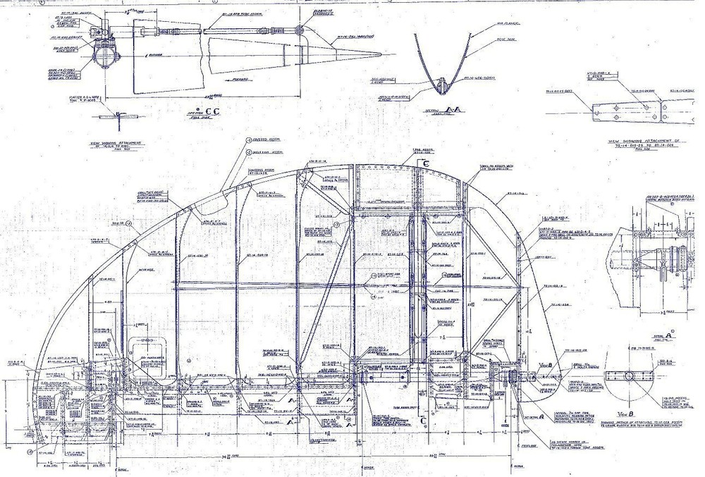 P-40 Curtiss Warhawk Tomhawk Aircraft Engineering Plan Blueprints 1940's RARE