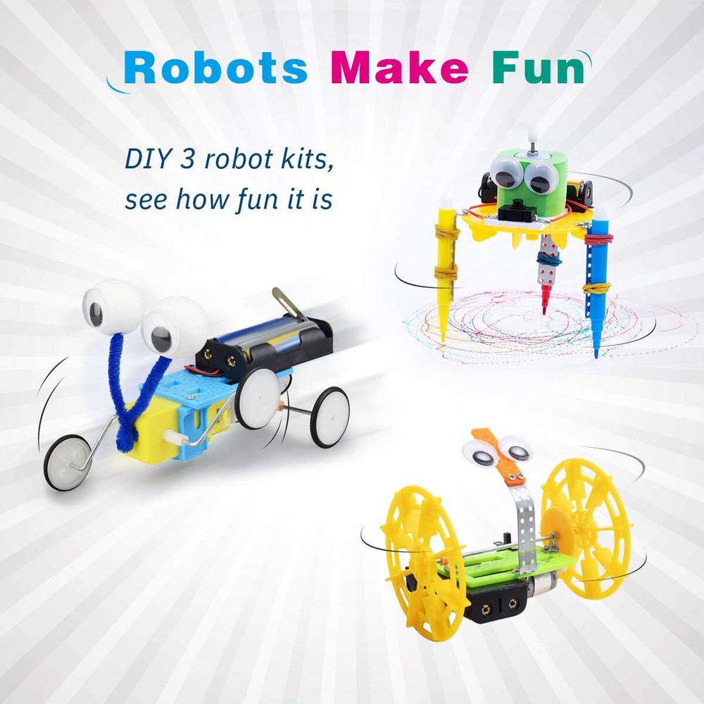 Robotic Science Kits STEM Toys for Kids Includes 3 Building Projects
