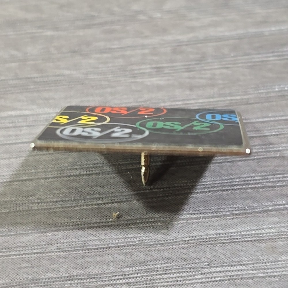 Vtg OS 2 Pinback Windows Operating System Lapel Pin Microsoft Logo