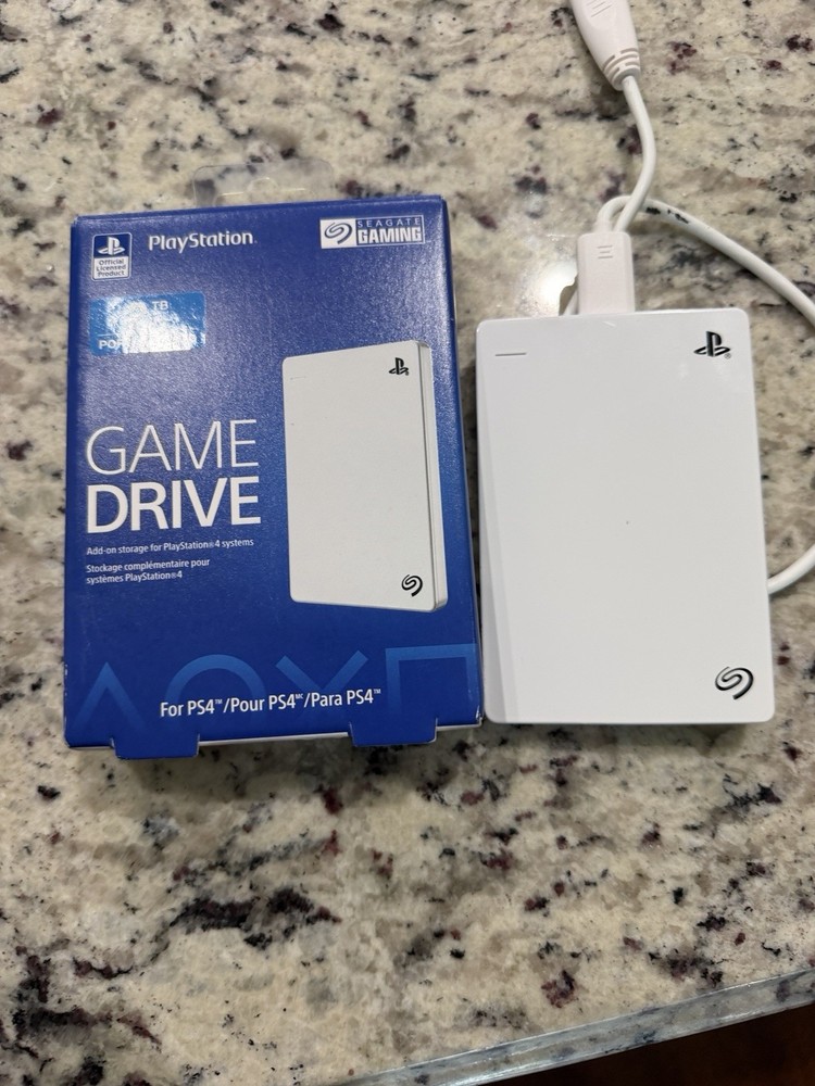 Seagate 2TB External Game Drive White USB 3.0 for PS4 Console
