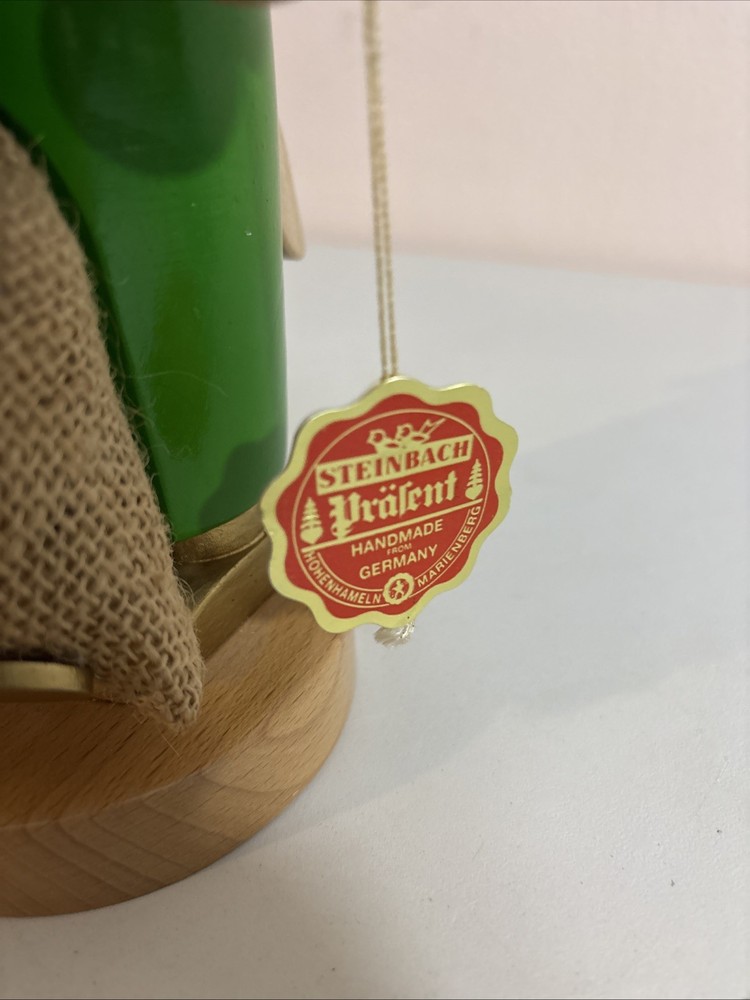 Steinbach Chubby St Patrick Nutcracker 12" Tall MISSING CLOVER VGUC