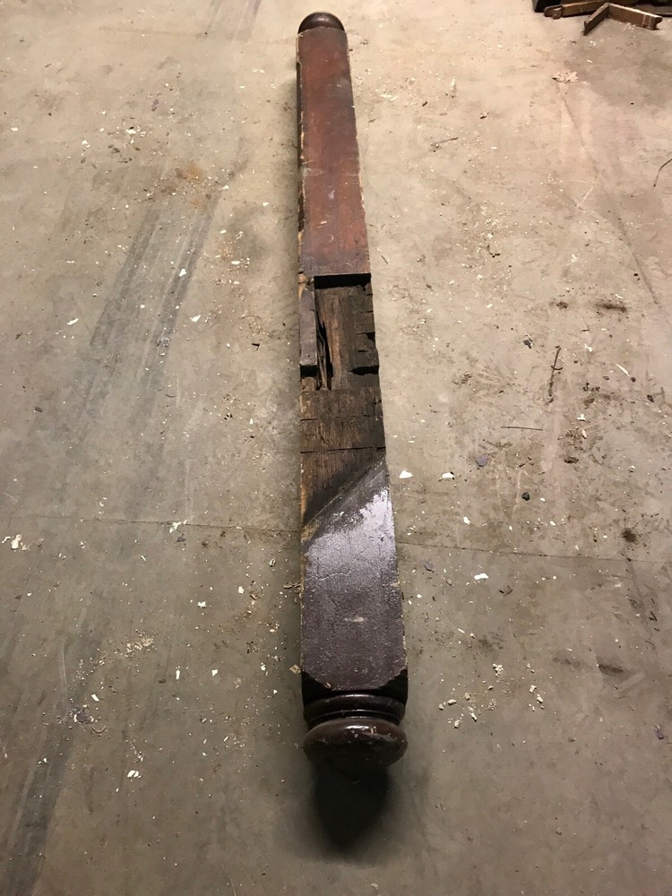 Mar Antique oak knoll post 78 x 5 1/4 square