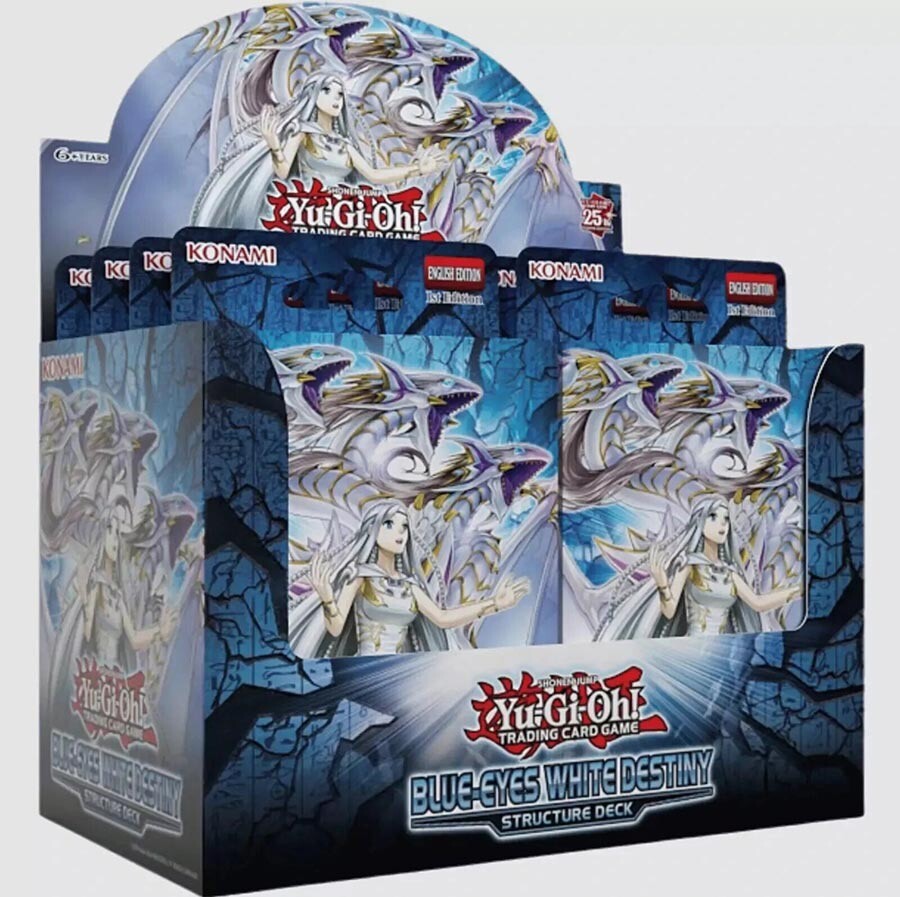 Yugioh Blue-Eyes White Destiny Structure Deck Display Sealed 8 Structure Decks