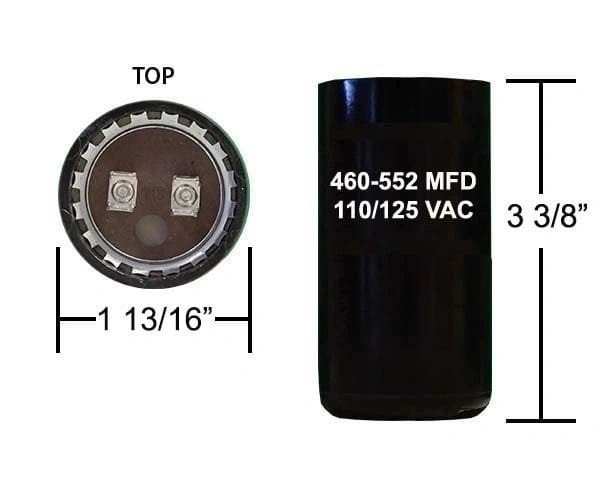 460-552 MFD 125 Volt Start Capacitor