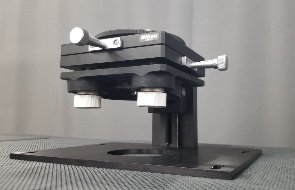 Nikon Interferometry Stage IF Tilting Rotating XY w/ Toolmaker Microscope Mount