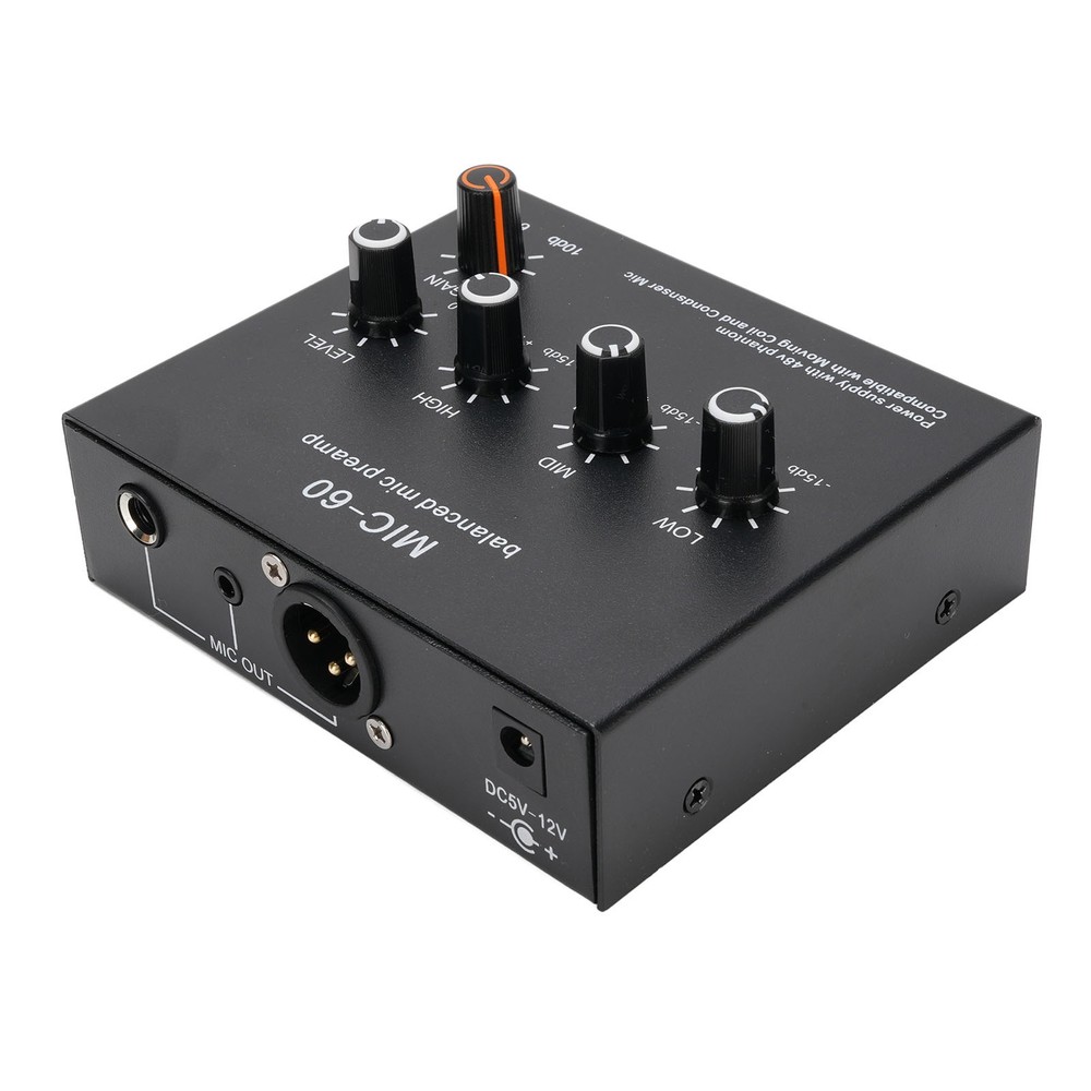 Dynamic Mic Preamp With +60dB Gain For Studio Quality Sound Recording Popular
