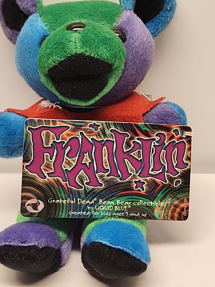 FRANKLIN 7" Grateful Dead Dancing Bean Bear Liquid Blue Edition 2