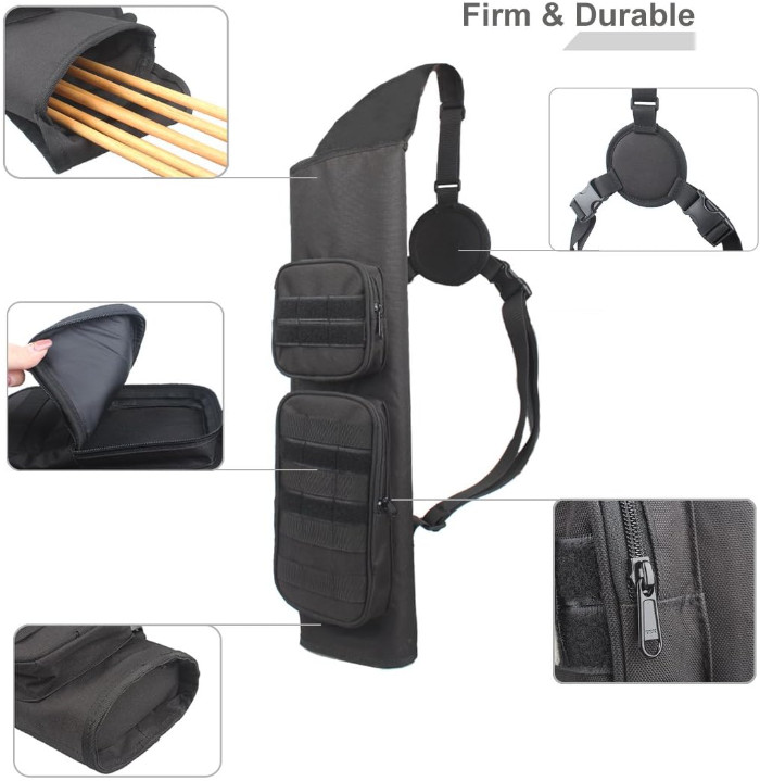 Archery Back Arrows Quiver Bag Molle System Hunting Shooting Target Practice