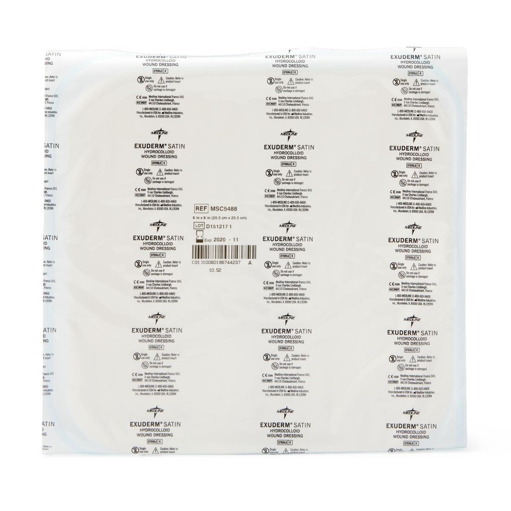 Exuderm Satin Hydrocolloid 8" x 8"
